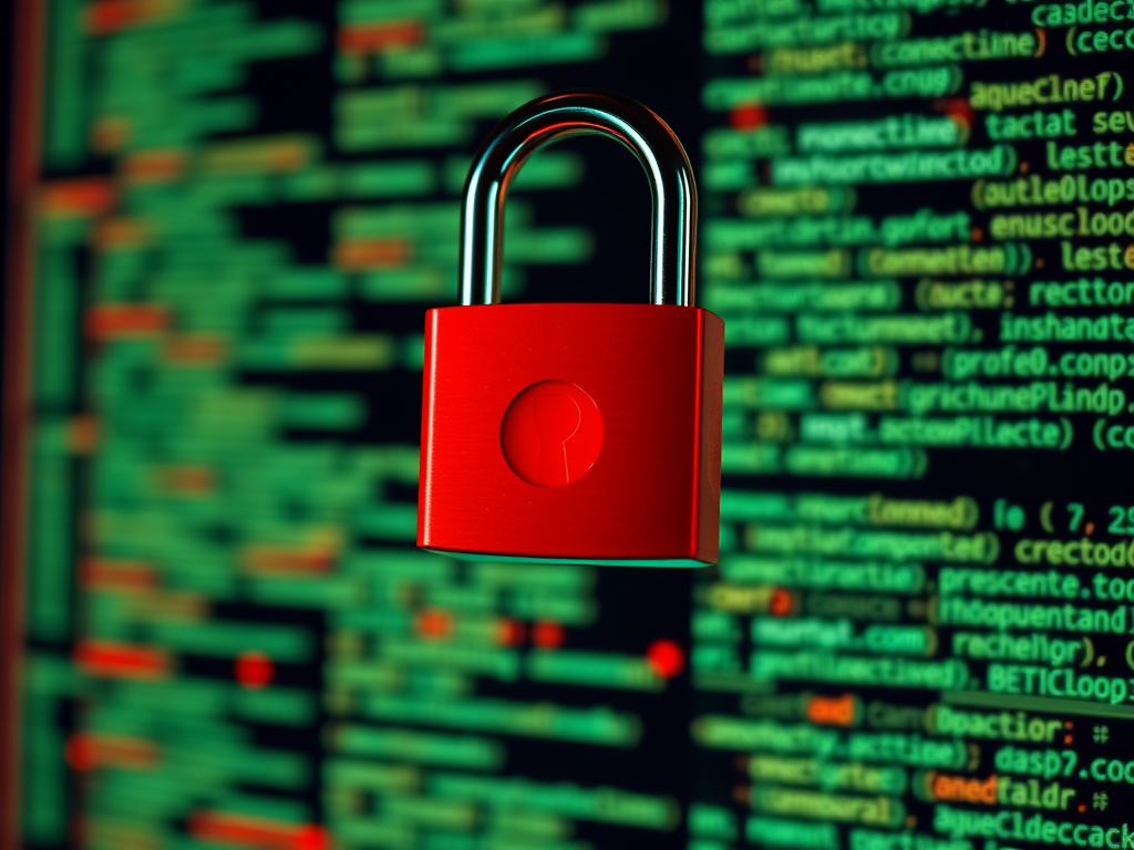 A close-up of a sturdy steel security lock attached to a sleek, brushed-aluminum laptop embossed with the Windows logo. The laptop sits closed on a smooth, neutral-tone conference table with subtle wood grain texture, surrounded by neatly arranged blueprints and a digital notepad displaying a risk assessment chart. Soft, even studio lighting accentuates the clean lines of the hardware, emphasizing both strength and sophistication. The atmosphere is diligent and secure, with a sharp focus on the lock and gentle background bokeh for depth. Photographic realism and corporate minimalism define the style, underscoring themes of device hardening and data protection in a business context.